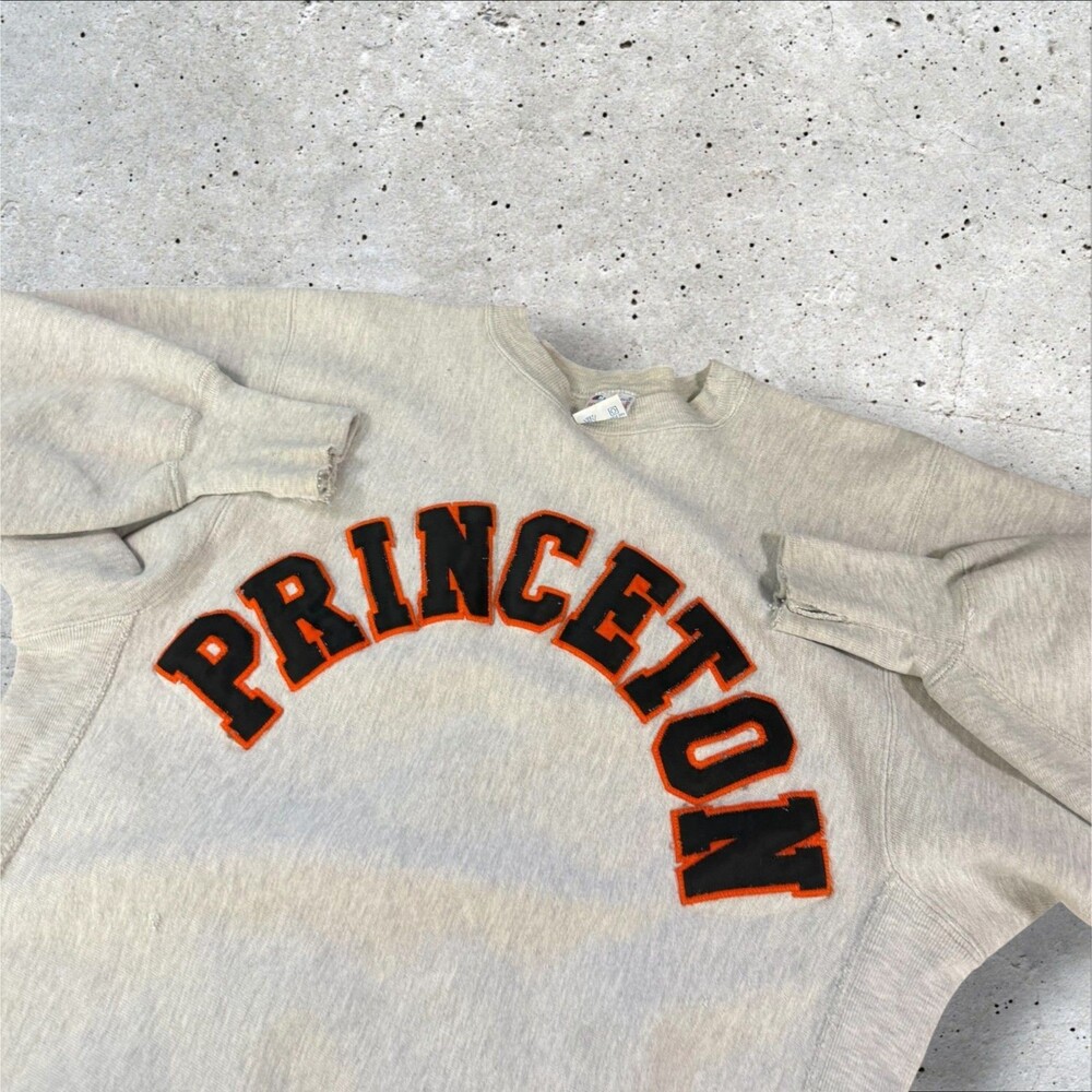 Vintage 80's Champion Reverse Weave Princeton Crewneck Sweatshirt Gray Large USA - Picture 13 of 15